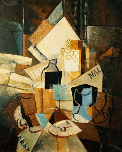 キュビズムの静物画、1920年頃（キャンバスに油彩） 作： Emil Filla