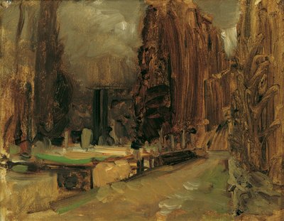 ラグーザ近くのグラヴォサの墓地 (パックスの書斎) 作： Emil Jakob Schindler