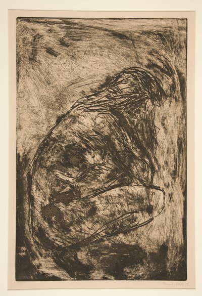 着席ヌード 作： Emil Nolde