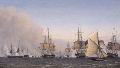 1801 年 4 月 2 日のレデンの戦い 作： Emil Normann