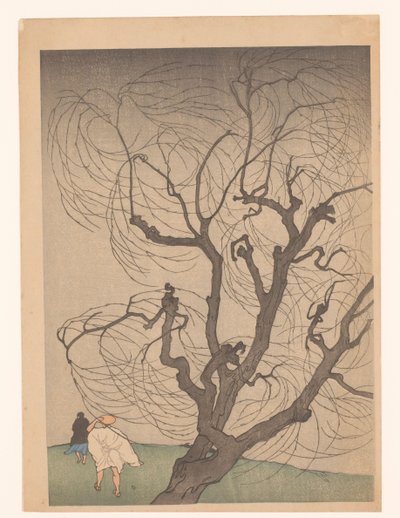 風に吹かれて 突風 作： Emil Orlik