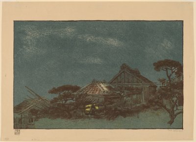 深川の夕べ 作： Emil Orlik