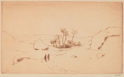 砂漠のオアシス 作： Emil Orlik