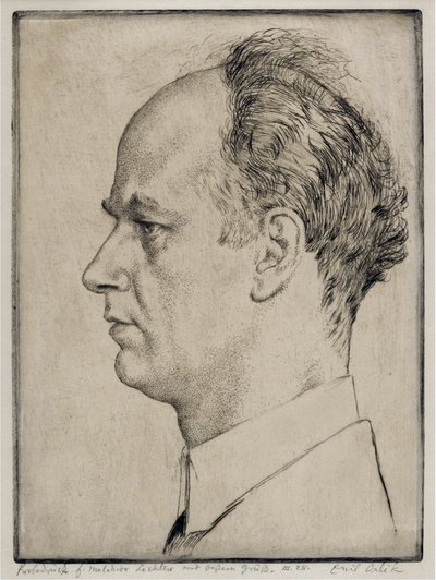 Wilhelm Furtwaengler (1886-1954) の肖像 - Orlik, Emil (1870-1932) - 1928 - エッチング - 39x31,5 - 個人蔵 作： Emil Orlik