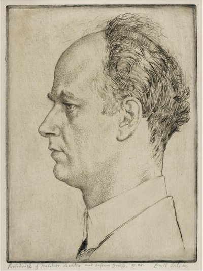 ヴィルヘルム・フルトヴェングラーの肖像1886-1954、1928 作： Emil Orlik
