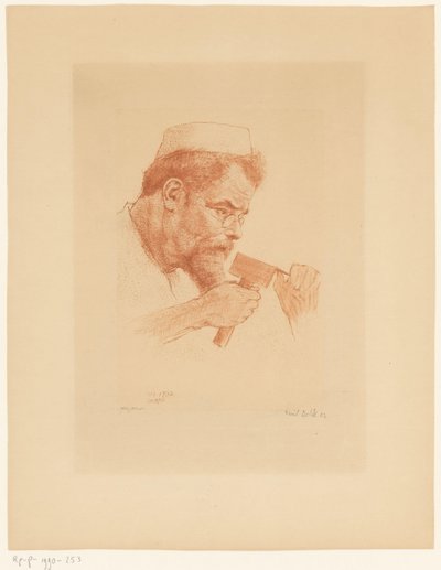 マックス・クリンガーの肖像 作： Emil Orlik