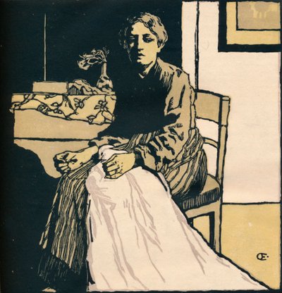 仕立て屋、c1900 作： Emil Orlik