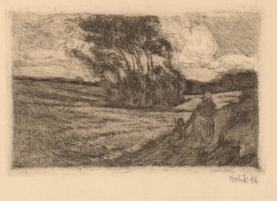 雷雨（小） 作： Emil Orlik