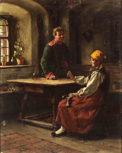 百姓と将校、1887年。 作： Emil Rau
