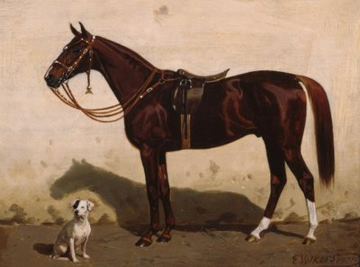 犬と一緒のキツネ 作： Emil Volkers