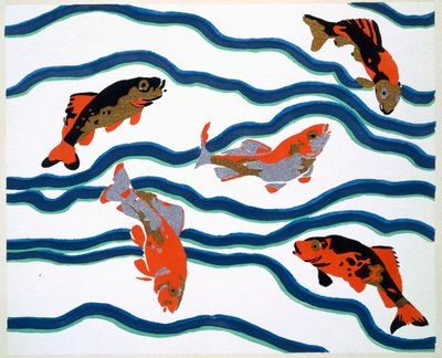 「Floreal: New Designs & Colors」の水生デザイン モチーフ 作： Émile Allain Séguy