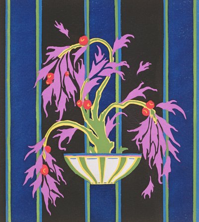 「Floreal: Dessins & Coloris Nouveau」のデザイン モチーフ、1920 年頃 (ステンシル プリント) 作： Émile Allain Séguy