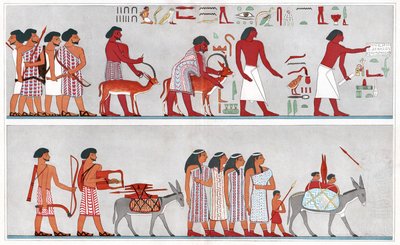 古代エジプトにおける移住 1880年頃（印刷物） 作： Emile (after) Prisse d