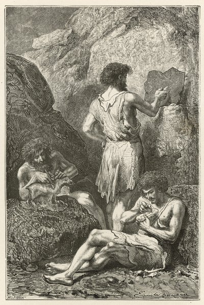 ラファエルとミケランジェロの先駆者、またはトナカイの時代の絵画と彫刻の芸術の誕生 作： Emile Antoine Bayard