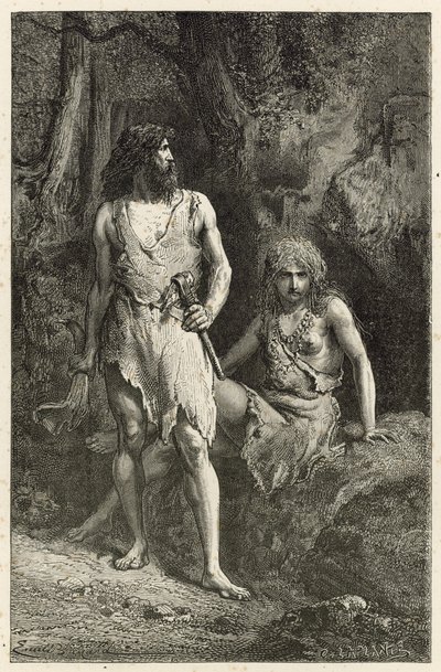 トナカイ時代の男 作： Emile Antoine Bayard