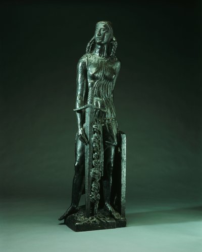 勝利、1921年頃（ブロンズとダークブラウンの緑青） 作： Emile Antoine Bourdelle