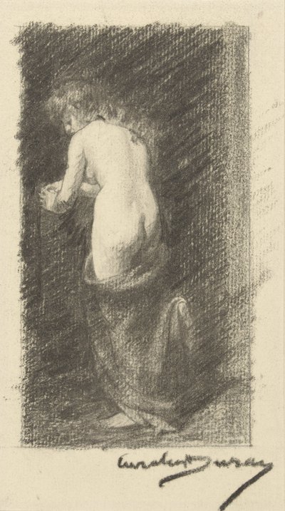 背中から見た裸の女性の習作 作： Charles Emile Auguste Carolus Duran