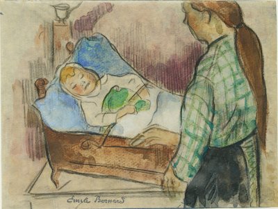 就寝時間 作： Emile Bernard
