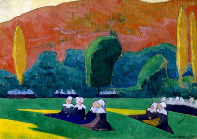 恩赦に出席するブルトンの女性 作： Emile Bernard