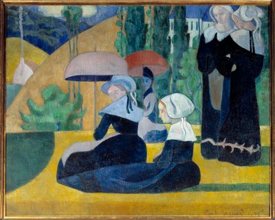 傘を持ったブレトン人 作： Emile Bernard