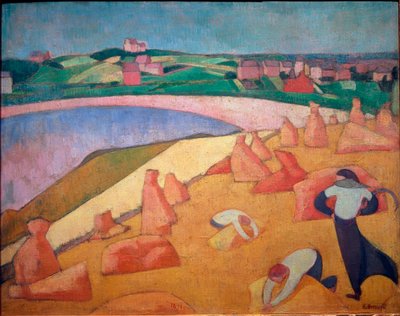 海辺の収穫期 作： Emile Bernard