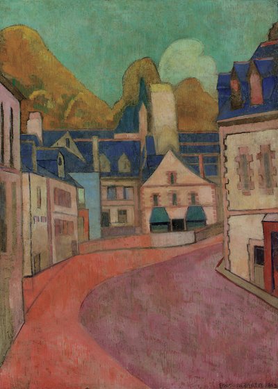La Rue Rose、Pont-Aven、1892年 作： Emile Bernard