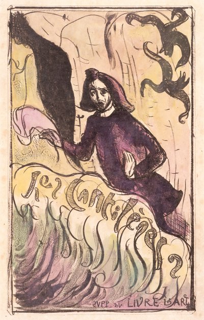 Les Cantilènes: カバー (手彩色のジンコグラフ) 作： Emile Bernard