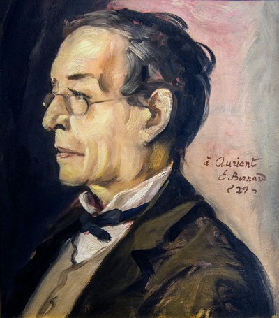 Paul Leautaud（1872-1956）作家・コラムニストの肖像。エミール・ベルナール（1868-1941）の絵画 - 厚紙に油彩 H: 48 cm, L: 41 cm - アヴィニョン、カルヴェ美術館 作： Emile Bernard