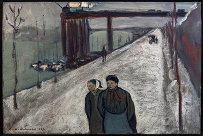 クリシー河畔 - 1887年（油彩・キャンバス 作： Emile Bernard