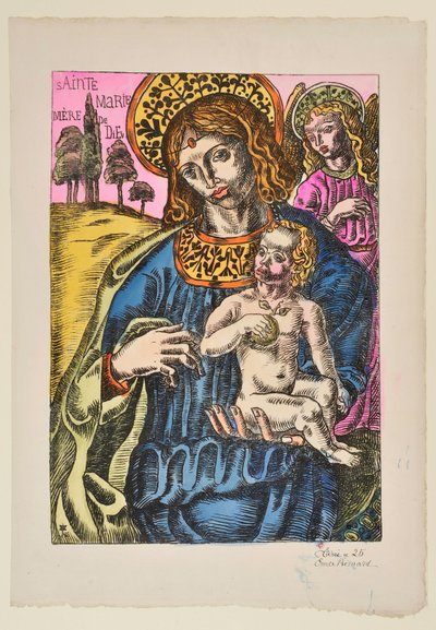 Sainte Marie Mutter Gottes: Die Jungfrau und der Engel mit Nimbus 作： エミール・バーナード