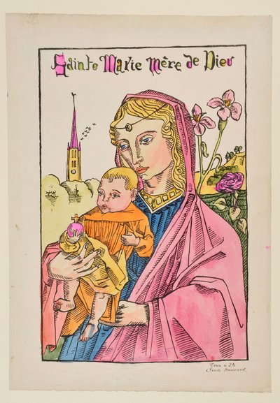 ユリを手にした聖母マリア 作： Emile Bernard