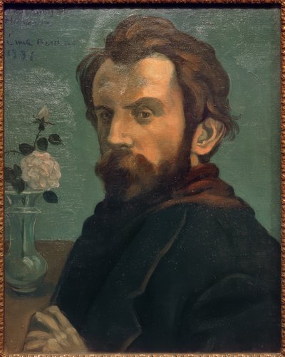 花瓶付き自画像 作： Emile Bernard