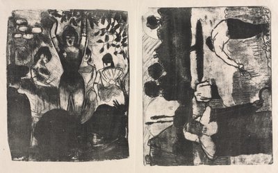 カフェコンサートとザ・ハーベスターズの歌手 (Les Moissonneurs) 作： Emile Bernard