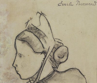 ブルトンの女性の研究 作： Emile Bernard