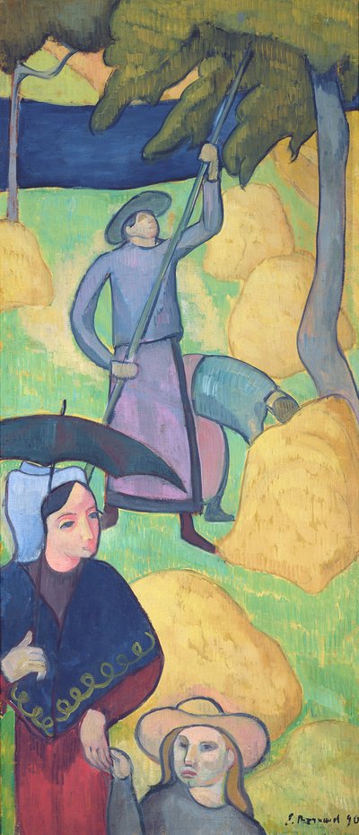 リンゴの収穫、1890 作： Emile Bernard