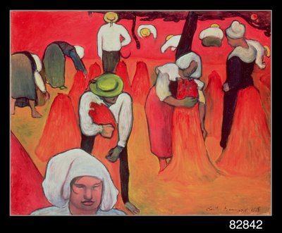 ソバの収穫、1888 作： Emile Bernard