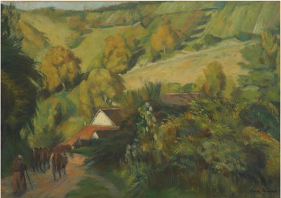 モロメスへの降下、1907 作： Emile Bernard