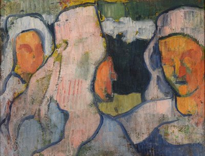 喪服を着た3人のブルトン人女性、1888年。 作： Emile Bernard