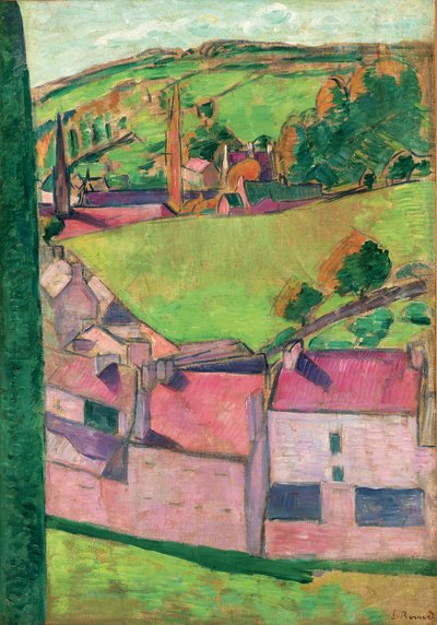 ポンタヴァンの眺め 作： Emile Bernard