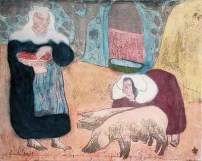 mulheres com porcos 作： Emile Bernard