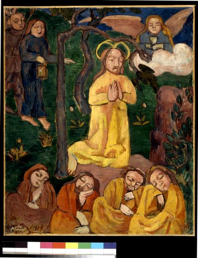 黄色いキリスト（キャンバスに油彩） 作： Emile Bernard