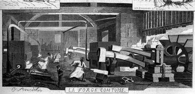 フランシュ・コンテの工場：ジュラ地方ランズの工場の内観（39 作： Emile Bourdelin