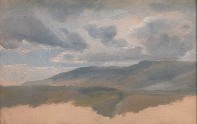 雲のある風景研究、カリフォルニア州。 1829-31。 作： Emile Charles Joseph Loubon