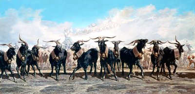 「群れを取り除こう」、1853 作： Emile Charles Joseph Loubon