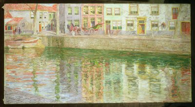 運河を渡って、1900 作： Emile Claus