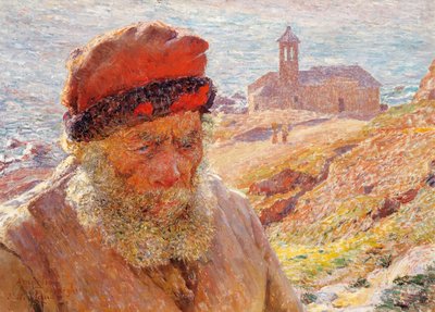 アンペリオ、ボルディゲーラの古い漁師 作： Emile Claus
