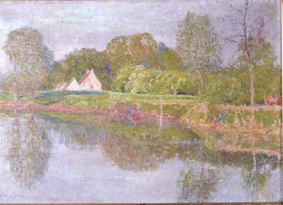 Lysの風景、1902年5月のある朝 作： Emile Claus