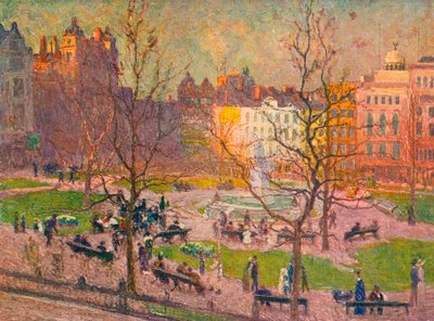 マーチサンシャイン、レスタースクエア、c1914 作： Emile Claus
