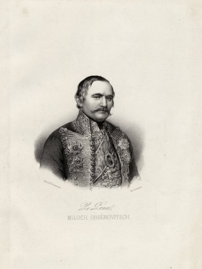 ミロオブレノビッチI 1780-1860、セルビア王子、1838年頃 作： Emile Desmaisons