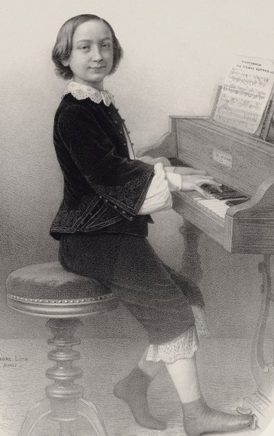 ヴァイオリニストで作曲家のアンリケッテン1848-1883の肖像。 作： Emile Desmaisons